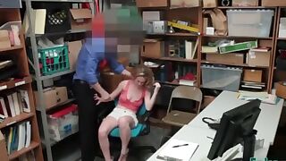 2 babes caught shoplifting and was force fucked by cop for it