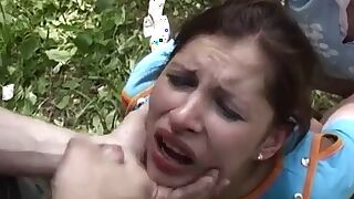 Teen Babe Gets Raped Outdoor By A Pervert Couple